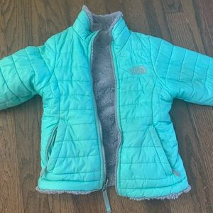 North face winter jacket with fleece interior. Size xxs like 3-5.